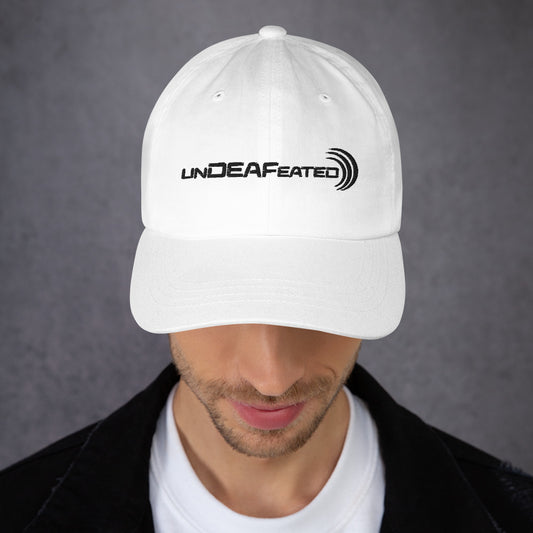 unDEAFeated Dad Hat - Black Stitching